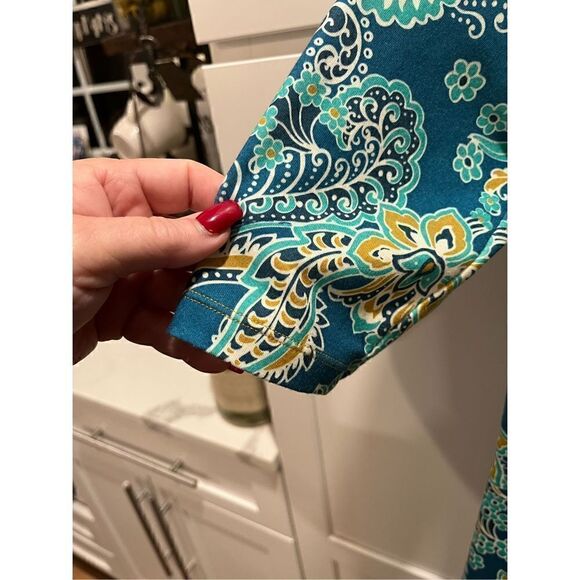 prAna Women’s Breathe Teal Knee Length Dress Sz M Stretch - Picture 3 of 9